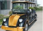 Black Classic Electric Cars , Sightseeing 8 Seater Club Car Electric Golf Cart
