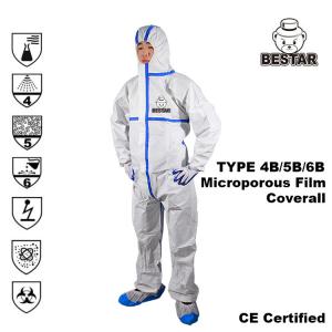 China Type 456 Laminated Disposable Medical Coveralls Overalls For Hospital on sale
