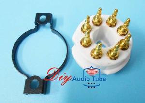 China 8 Pin Octal Ceramic Tube Sockets Gold Plated Brass Pins For KT88 EL34 GZ34 wholesale