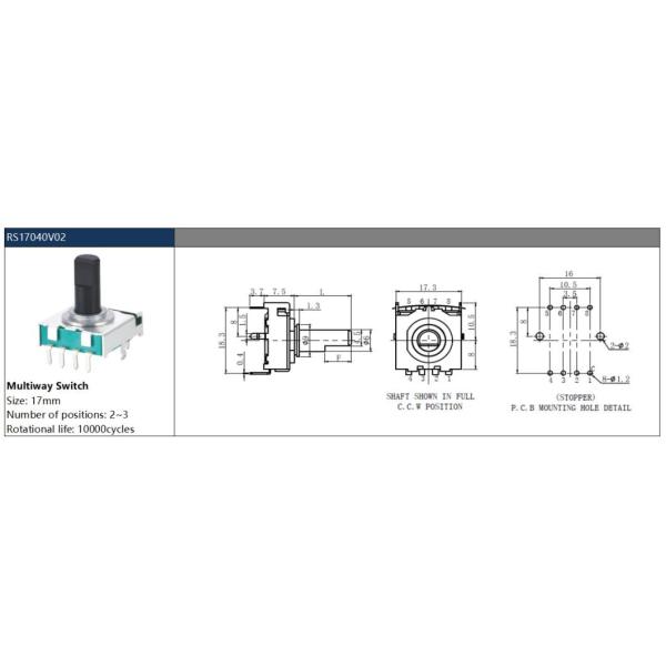 ISO 17mm Gear Control Rotary Encoder Switch Ec11 Home Appliances Self Reset