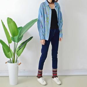 China Mid Rise Women's Straight Leg Jeans Skinny Fit wholesale