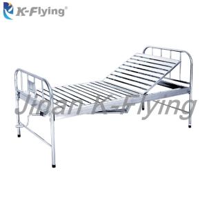 China Metal Stainless Steel Single Crank Folding Manual Medical Bed for Hospital wholesale