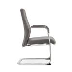 68*64*114 Genuine Leather Office Chair Chrome Steel Frame