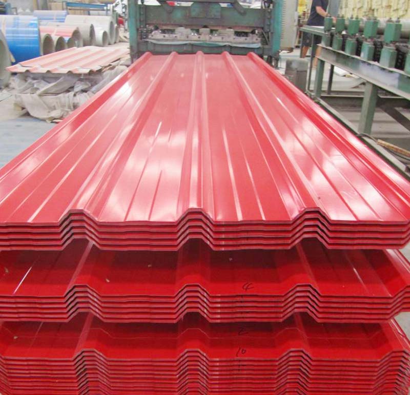 SGCH Color Coated Corrugated Sheets PE Coated galvanised steel roofing sheets