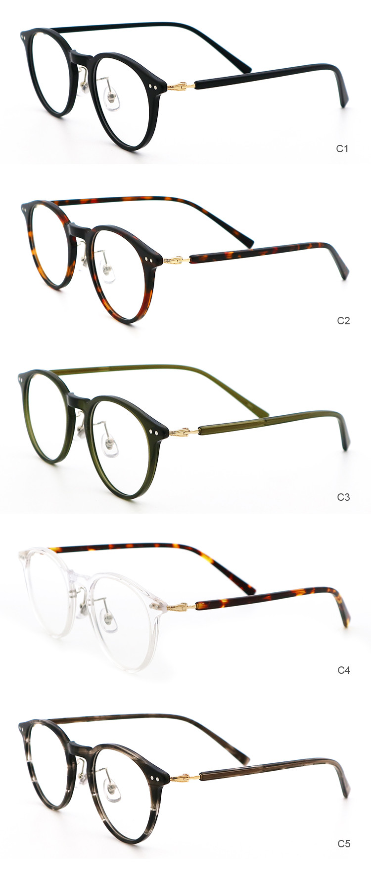 Personality Unique Handmade Acetate Optical Frames Unisex MR 98A06