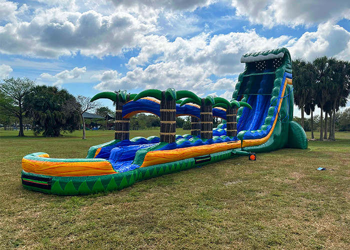 Huge Inflatable Water Slide PVC Inflatable Pool Water Slide For Rent
