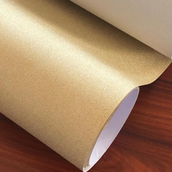 CPP Glitter Film with Metallic Gold Flakes Sparkling Shimmer Effect for Decorations & Packaging, Eye-Catching Design