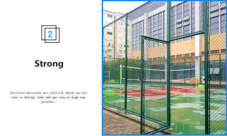 3.0mm Pvc Coated Galvanized Chain Link Fence With Knuckle Twist Edge