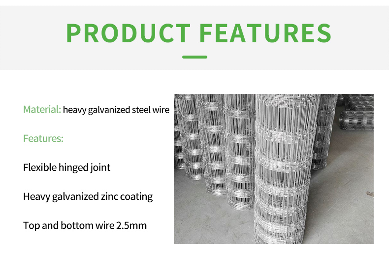 Cattle net pasture fence angle iron post guardrail net circle cattle net galvanized wire fence