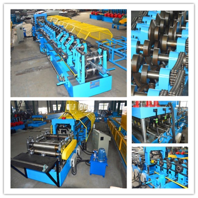 Automated Z Purlin Roll Forming Machine , Steel Sheet Roll Forming Machine Easy Operation