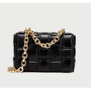 White Thick Gold Chain Bag 23cm 15cm Female Messenger Bag