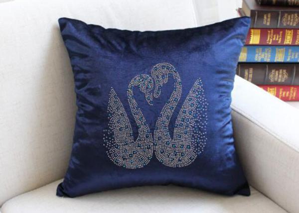 Swan Pattern Cushion Cover Luxury European Diamond Technology Car Seat Chair