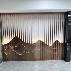China Clubhouse 0.4-20mm Stainless Steel Art Partition Wall Inox Divider Screen wholesale