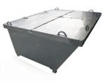 Low Profile Forklift Dumpster Hopper 4000LBS Self Tipping Dumpster