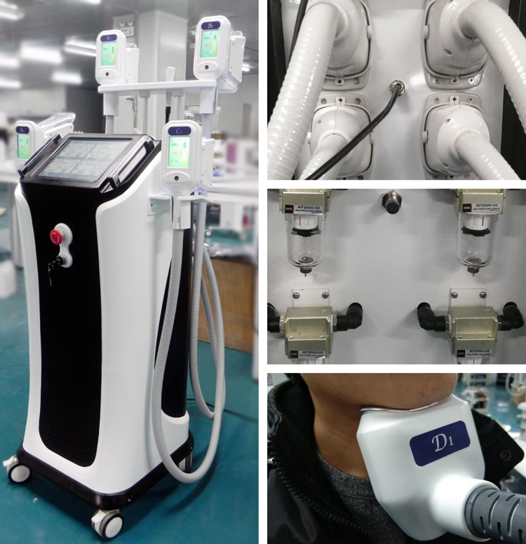 4 Handles Lipo Freezing Weight Loss Cryolipolysis Beauty Machine