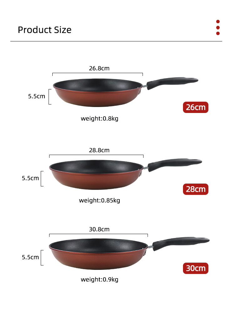 Factory Direct Sale Kitchen Cookware Cooking Pan Induction Cast Iron Panci Fry Pan Non Stick Frying Pan