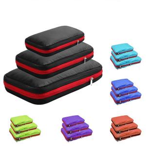 China 40x30x20cm Compression Packing Cubes For Carry On Luggage Travel Organizer 3PCS wholesale