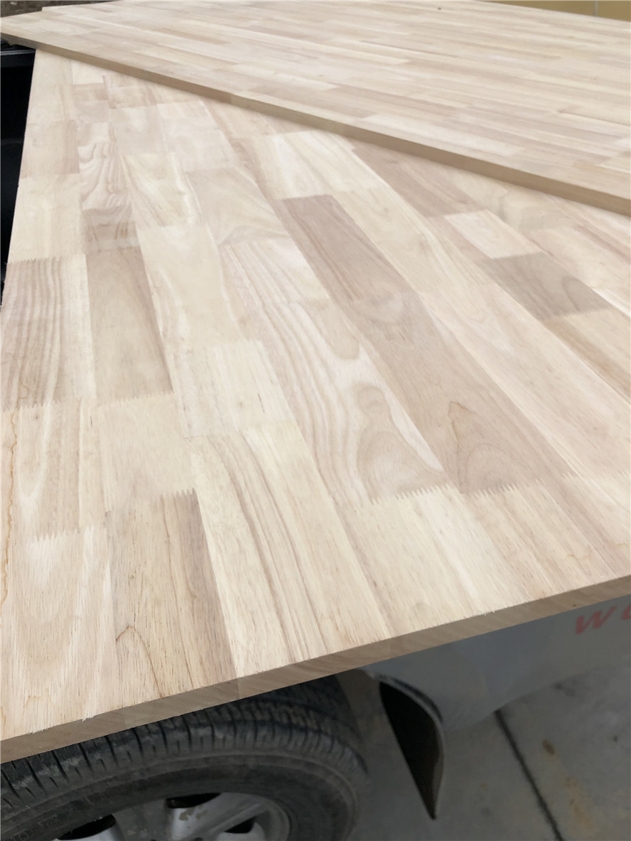 Solid Rubber Wood Finger-Jointed Board for UV Tabletop 8mm-40mm Thickness 100-1220mm Width