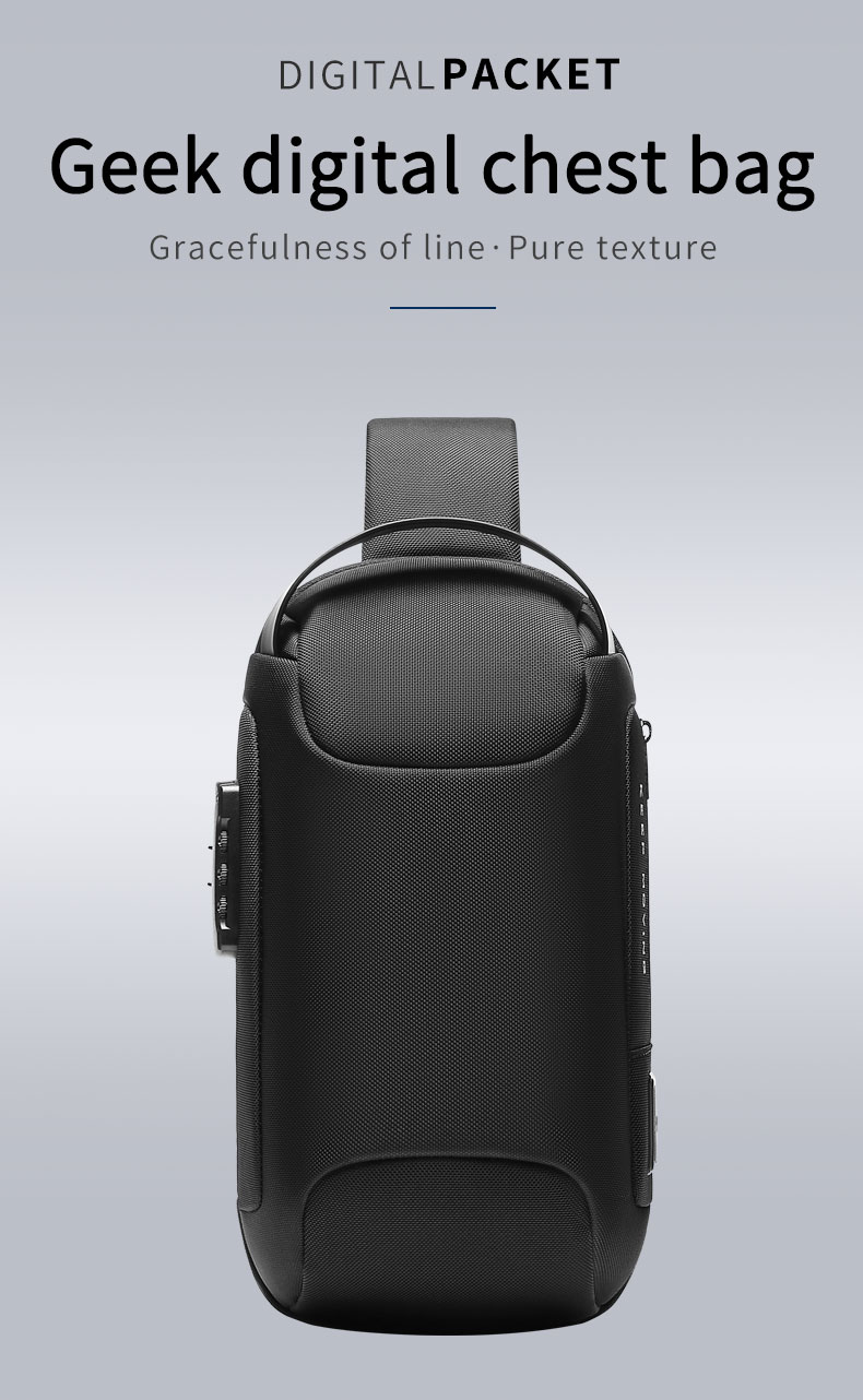 Factory wholesale waterproof fashion anti theft crossbody chest shoulder sling bag for men