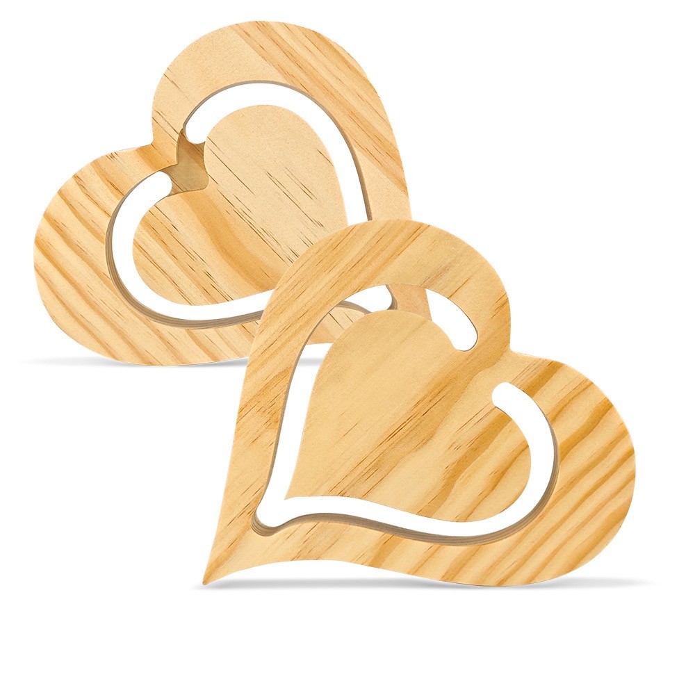 Blank Heart Shaped Sublimation MDF Ornaments For Sublimation Photo Printing