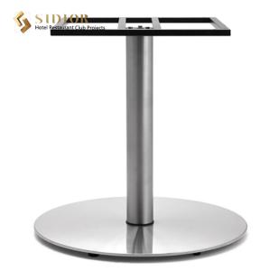 China Modern Style Brushed Stainless Steel Dining Table Base 72cm Height wholesale