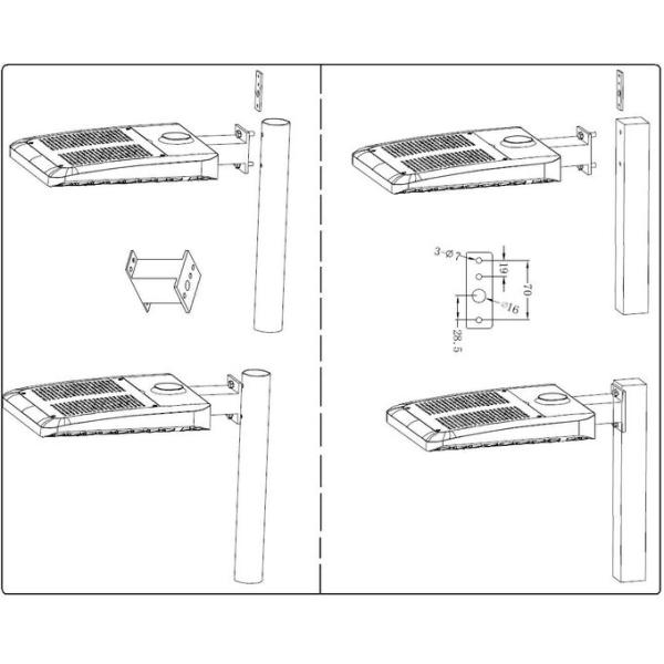 Shoebox LED Street Light Lumileds Chips Meanwell Driver 5 Years Warranty