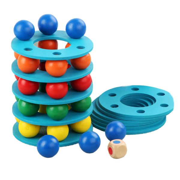 Unisex Wooden Montessori Baby Toys Children Stacking Game