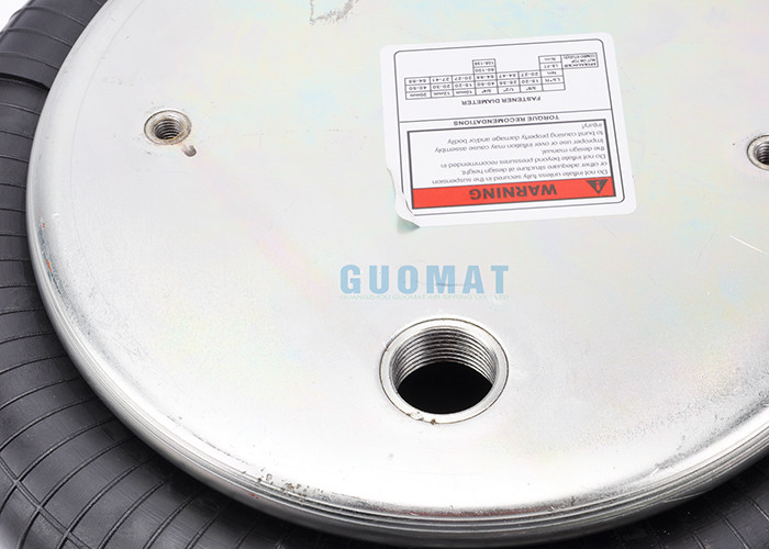 2B7444 Rubber Industrial Air Spring W01-358-7444 Double Air Bellows For Gas Hole / Air Inlet 1/4nptf 3/4nptf
