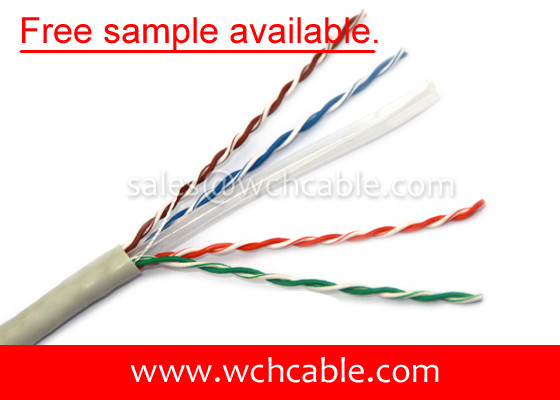 UL Lan Cable Cat6 UTP 24AWG 4Pairs OD5.8mm Free Sample Available