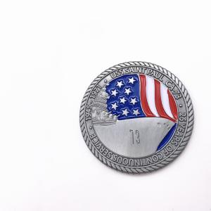 China Metal Military Challenge Coins / 3D Antique Silver Coins For Promotional wholesale