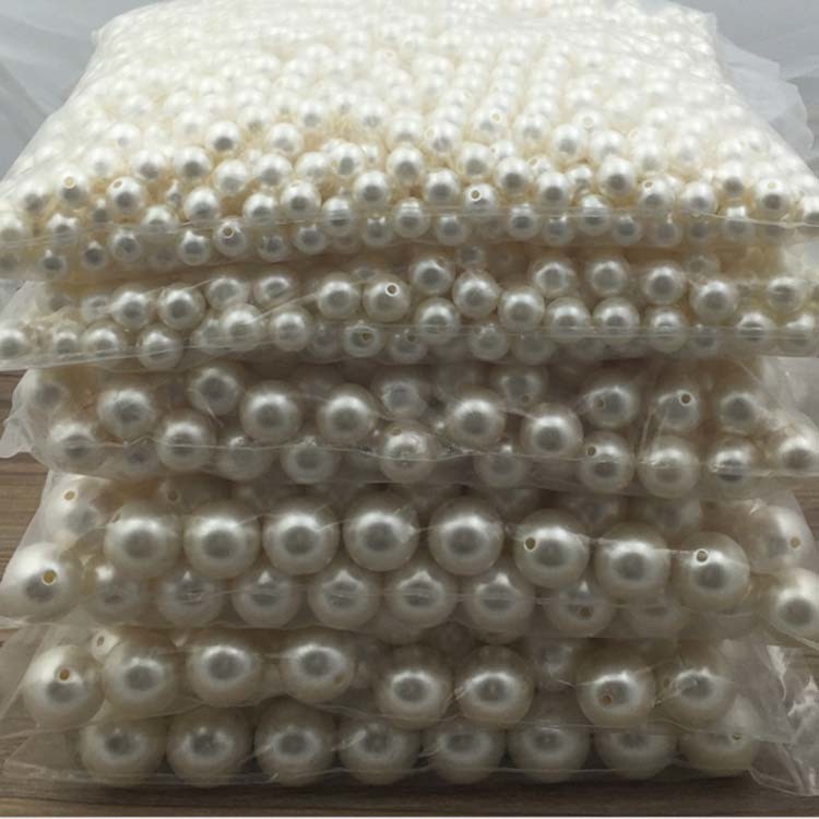 DIY Handmade Whtie Color 3mm -20mm Round ABS Plastic Pearls Loose Beads