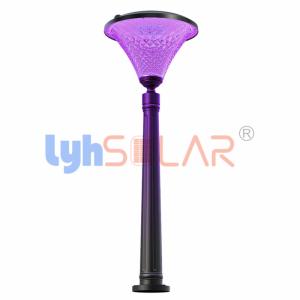 China Black 8W Outdoor Solar Landscape Path Lights With RGBW Color Lighting wholesale