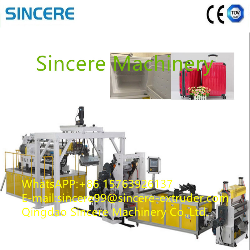 ABS PS PC PET PMMA PP Single Layer Sheet Extruder Machine Production Line