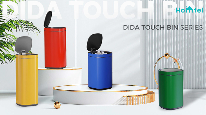 Household Office Standing Press Top Trash Can with 30L/40L/50L Capacity and Iron Structure