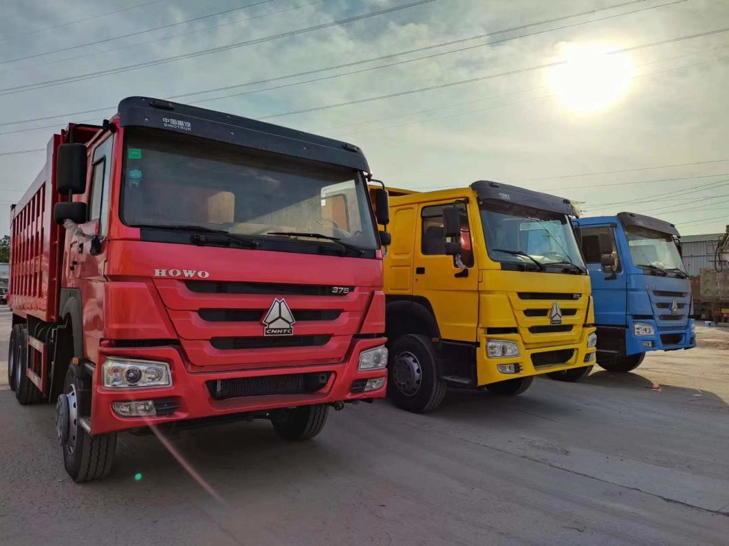 Different Colors Transportation Truck HOWO 6*4 Tipper Truck Construction Dump Trucks for Sale