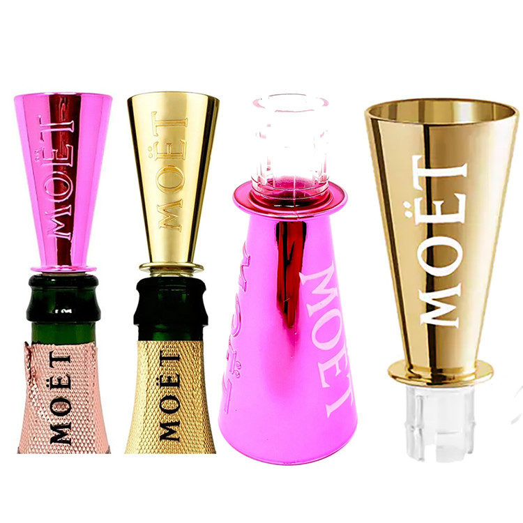 Food Grade Gold Sipper Branded Wine Accessories Shatterproof Reusable