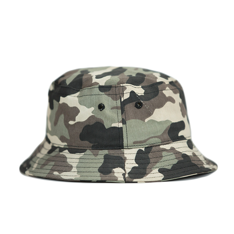 Customize Camo Jungle Summer Sun Fishing Bucket Caps For Outdoor Activity