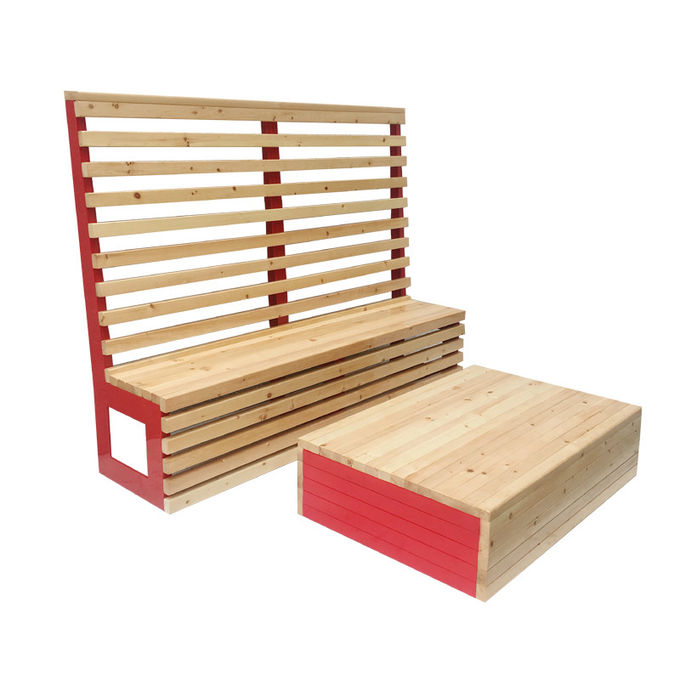 130*70*75cm Picnic Table Bench Set With High Back