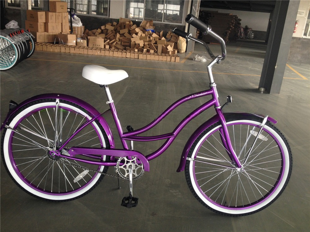 Coaster Brake 26 inch Single Speed Hybrid Unisex Beach Cruiser Bike with 26*2.35 Tires