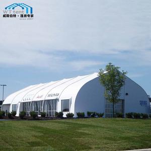 China Exterior Aluminum Hangar Curved Tent Easily Assembled Flameproof wholesale