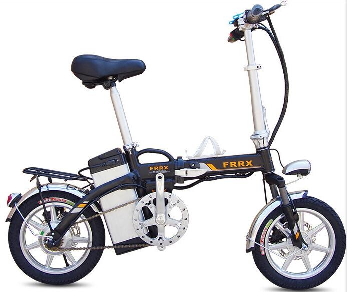 Blue 48V 25AH Folding E Bicycle Long Range 160KM 14 Inch Folding Electric Bike