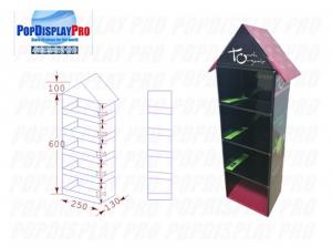 China Promotional Counter Cardboard PDQ Displays Tubes 3 Shelf For Sale Macha Tea on sale