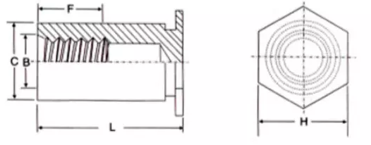 Thru Hole Precision Hardware Stainless Steel Standoff Self Clinching