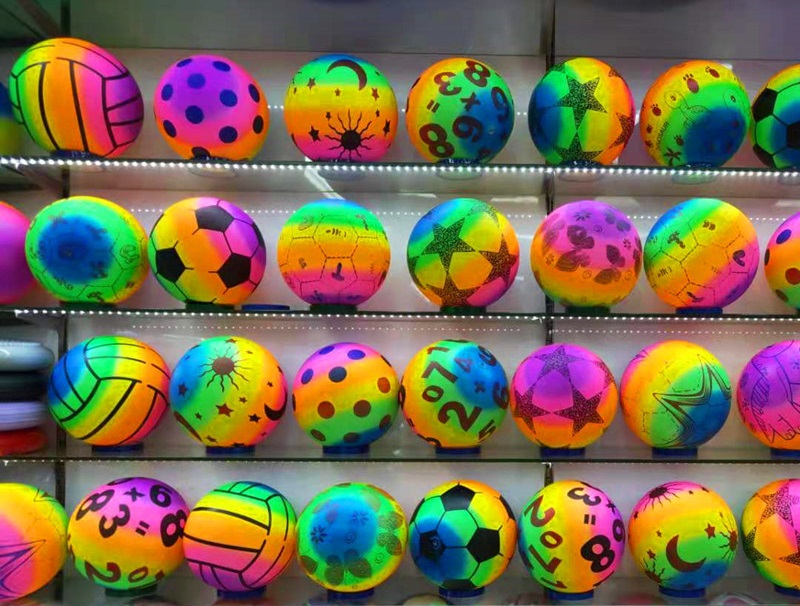 5-7 Years Age Range 9" Deflated Rainbow Stars Moons Balls for Teenagers' Playtime