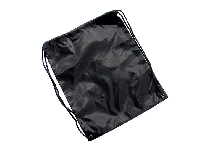 Customized 210D/420D polyester drawstring backpack shopping bag with customer logo