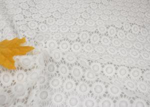 China White Chemical Water Soluble Guipure Lace Fabric By The Yard For Party Sexy Dress wholesale