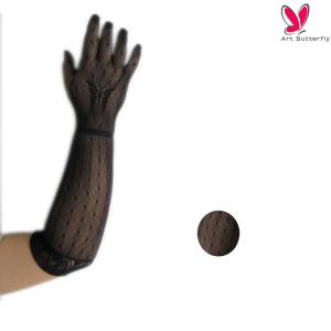 China Long Finger Women Fishnet Hand Gloves Sexy Lace Gloves Winter Black wholesale
