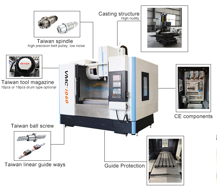 VMC1270 Vertical Machining Center with 3/4/5 Axis CNC Milling Machine and CE Approval
