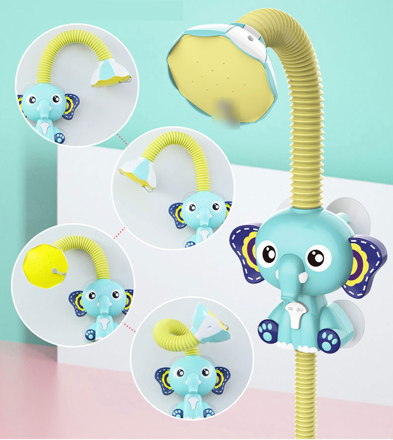 DUCK Style Electric Elephant Shower Cloud Spray for Children's Bathroom and Swimming Toy
