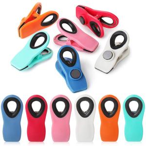 China Colorful Bag PP TPR Plastic Magnetic Clips For Fridge 3 Inch wholesale